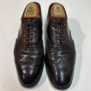 FULLY RESOLED Alden x Brooks Bros. A764 Shell Cordovan Wingtip Brogue USA 8 C